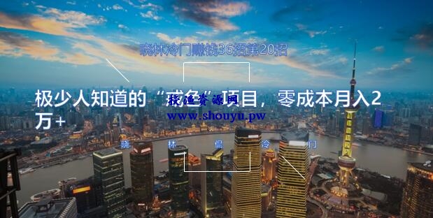 晓林冷门赚钱36招第20招极少人知道的戒色项目，零成本月入2万+【视频课程】