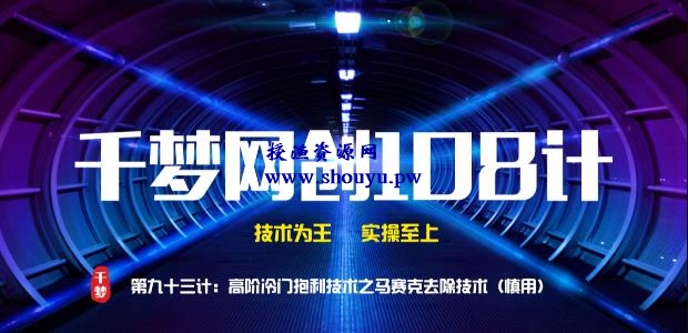 授渔资源108计第93计：高阶冷门暴利技术之视频马赛克去除技术（慎用）