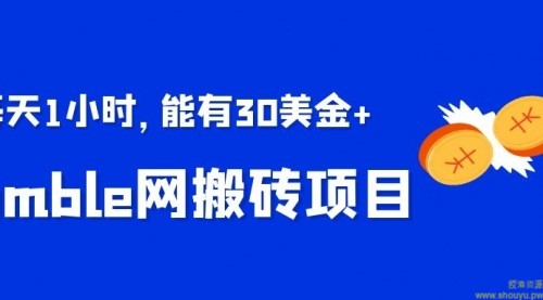 每天1小时，能有30美金+，搬砖Rumble网站项目